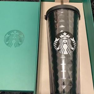 NEW Starbucks black geometric tumbler